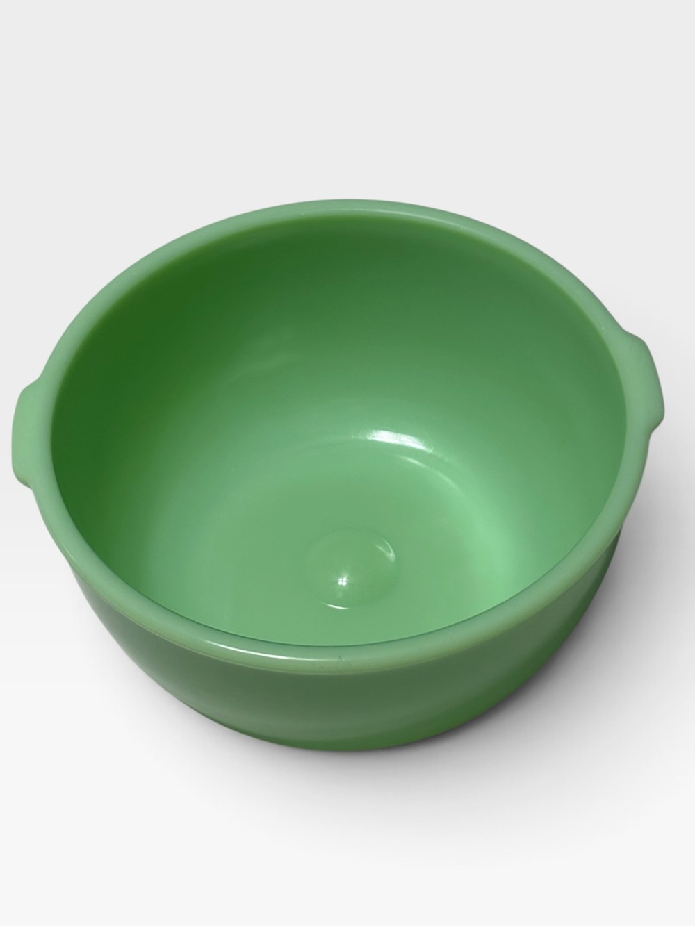 Vintage 1950’s Sunbeam Glasbake Jadeite 3 Quart Large 9” Mixing Bowl Mixmaster